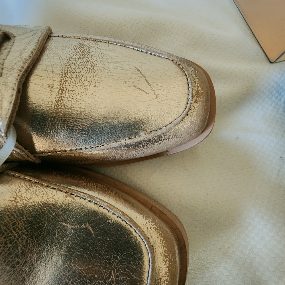 Jack Rogers Classic Preppy Penny Loafers – Size 4M | NWD | Metallic Gold - Picture 13 of 13